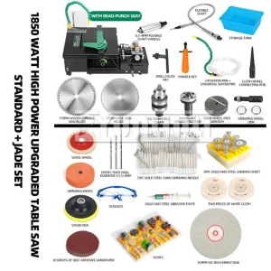 220V Multifunction Grinding Polishing Machine Mini Table Saw Jade Engraving Machine Portable Jade Cutting Machine Stone Polisher – package 8