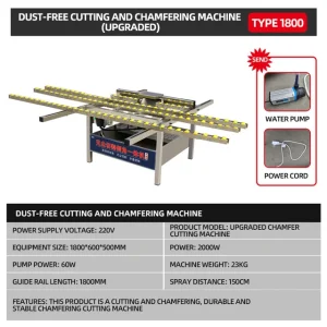 Desktop ceramic tile chamfering machine 45° high-precision dust-free Tile Ceramic Tile Chamfering Machine Water Cutting Bevel – 1800