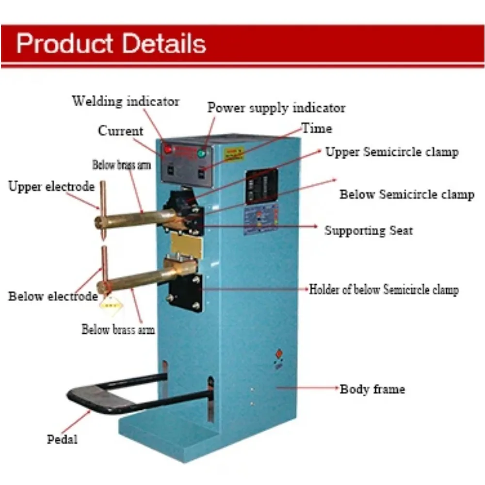Pedal Type Resistance Spot Welding Machine, Spot Welder Pedal Type Resistance Spot Welding Machine, Spot Welder