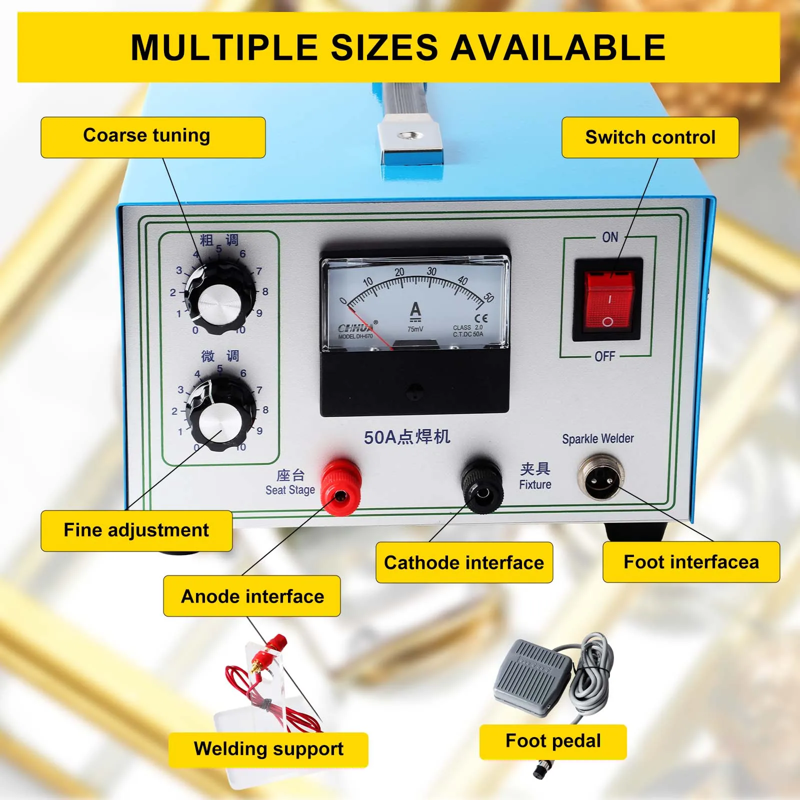 30/50/80/100A Pulse Sparkle Argon Spot Welder Portable Tig Jewelry Spot Welding Machine For Gold Silver Platinum Stainless Steel 30/50/80/100A Pulse Sparkle Argon Spot Welder Portable Tig Jewelry Spot Welding Machine For Gold Silver Platinum Stainless Steel