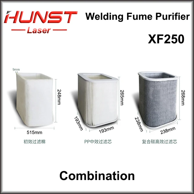 Hunst Laser Fume Extractor Filter Element For Xf180 Xf250 Soldering Smoke Fume Absorber Purifier Hepa Dust Collector – Xf250 Combination Hunst Laser Fume Extractor Filter Element For Xf180 Xf250 Soldering Smoke Fume Absorber Purifier Hepa Dust Collector – Xf250 Combination