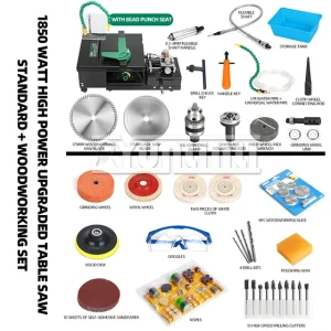 220V Multifunction Grinding Polishing Machine Mini Table Saw Jade Engraving Machine Portable Jade Cutting Machine Stone Polisher – package 7