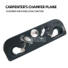Chamfer Plane Hand Planer Woodworking Wooden Edge Corner Trimming Chamfering 45 Degree R-Angle Dual Use Woodworking Planer