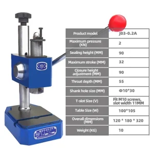2KN Small Desktop Precision Manual Press J03-0.2A Manual Punching Nominal Press Hand Beer Punching Punching Machine 2KN tools – Gold 2KN Small Desktop Precision Manual Press J03-0.2A Manual Punching Nominal Press Hand Beer Punching Punching Machine 2KN tools – Gold