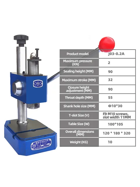 2Kn Small Desktop Precision Manual Press J03-0.2A Manual Punching Nominal Press Hand Beer Punching Punching Machine 2Kn Tools – Gold 2Kn Small Desktop Precision Manual Press J03-0.2A Manual Punching Nominal Press Hand Beer Punching Punching Machine 2Kn Tools – Gold
