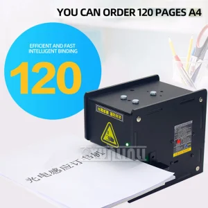 Flat Needle Fully Automatic Photosensitive Intelligent Electric Stapler Can Bind Thickened 120 Pages of A4 Paper R-ES120 – 15000pcs staples Flat Needle Fully Automatic Photosensitive Intelligent Electric Stapler Can Bind Thickened 120 Pages of A4 Paper R-ES120 – 15000pcs staples