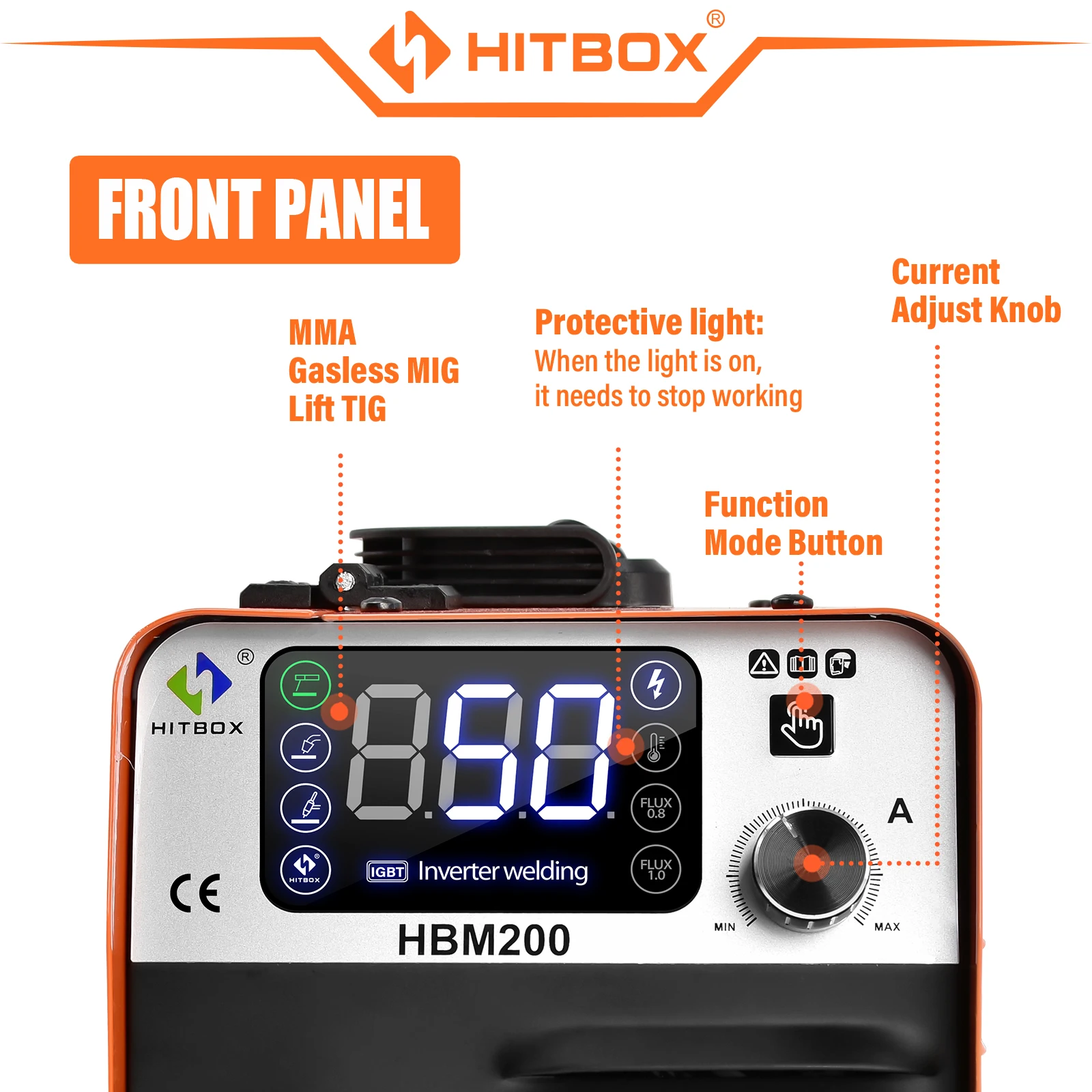 Hitbox 3 In1 Hbm200 Welder Mig Semi-Automatic Welding Machine Gasless Mig Inverter Mma Arc Lift Tig Welders Hitbox 3 In1 Hbm200 Welder Mig Semi-Automatic Welding Machine Gasless Mig Inverter Mma Arc Lift Tig Welders