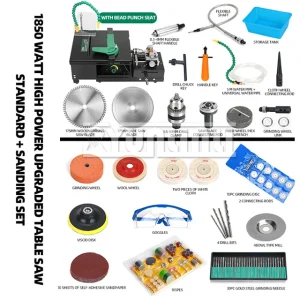 220V Multifunction Grinding Polishing Machine Mini Table Saw Jade Engraving Machine Portable Jade Cutting Machine Stone Polisher – package 6