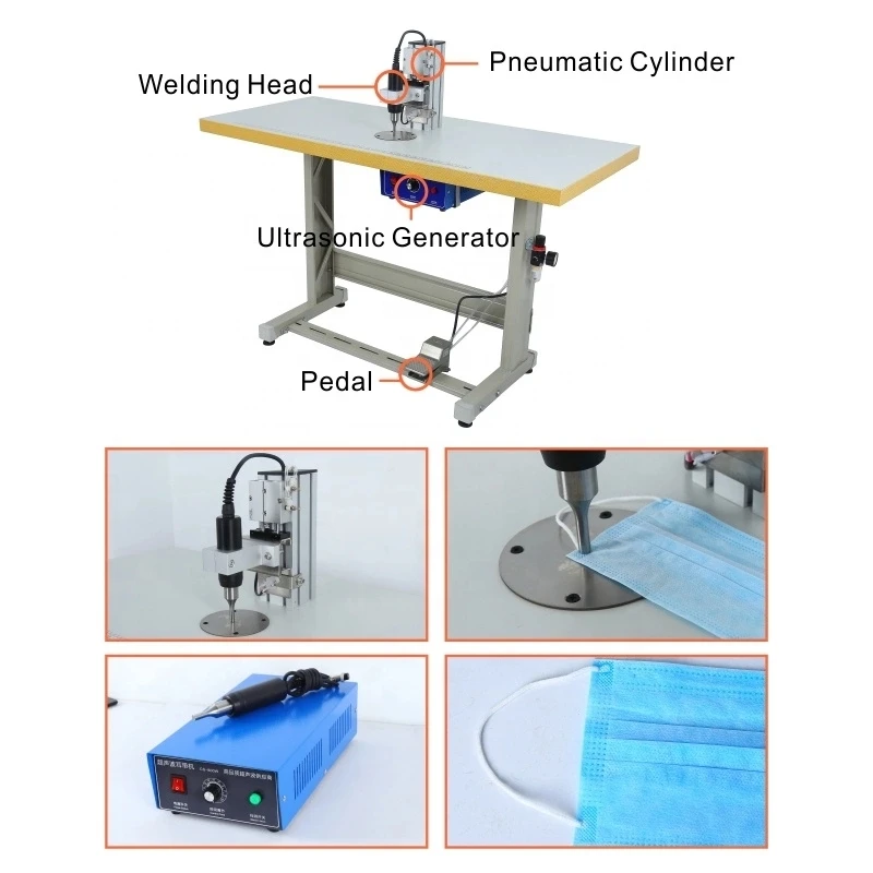 Automatic Small Ultrasonic Mask Ear-Loop Spot Welding Machine Automatic Small Ultrasonic Mask Ear-Loop Spot Welding Machine