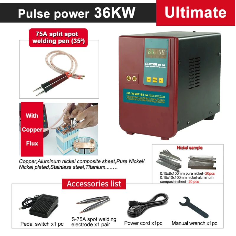 811A New 36Kw Lithium Battery Handheld Spot Welder 720J Capacitor Inverter Energy Storage 220V Pulse Weld Equipment 811A New 36Kw Lithium Battery Handheld Spot Welder 720J Capacitor Inverter Energy Storage 220V Pulse Weld Equipment