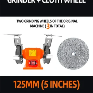 6 Inch Grinding Machine, Household Desktop 220v Industrial Polishing Machine, Knife Sharpener, Multifunctional Electric Grinder – 5 inch