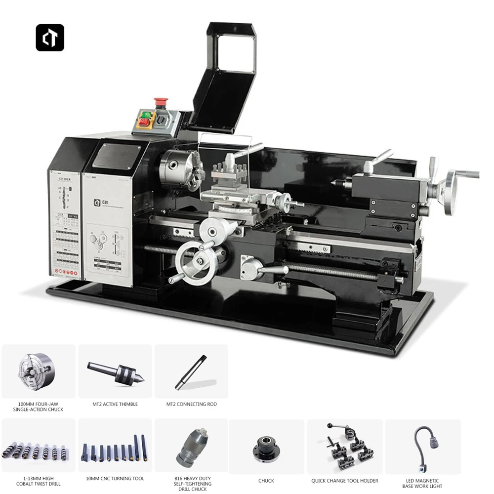 750W 220V C21 Small Household Lathe Micro Metalworking Lathe Desktop Lathe 2000Rpm 750W 220V C21 Small Household Lathe Micro Metalworking Lathe Desktop Lathe 2000Rpm