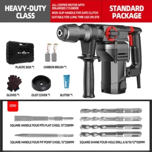 220V 1200W Rotary Electric Hammer Drill Concrete Perforator Electric Hammer/Drill/Electric Pick For Demolition Concrete Slotting – A 220V 1200W Rotary Electric Hammer Drill Concrete Perforator Electric Hammer/Drill/Electric Pick For Demolition Concrete Slotting – A