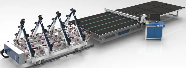 New Trend Cnc Glass Cutting Machine Production Line With Loading And Breaking Table Low-E Fonction Laser Marking Table New Trend Cnc Glass Cutting Machine Production Line With Loading And Breaking Table Low-E Fonction Laser Marking Table
