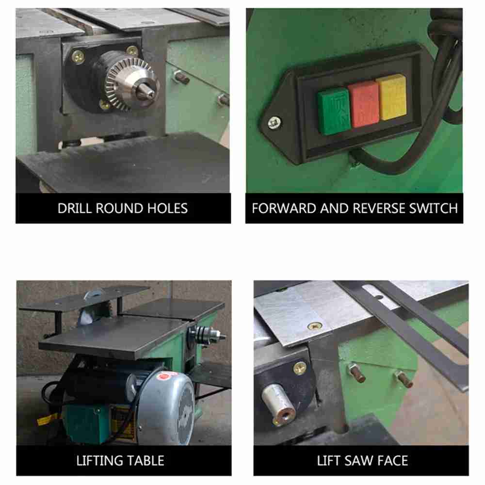1.3Kw Woodworking Planing Table Saw Multi Function Desktop Planer Drilling Machine Saw Drill Triple With Backing Electric Planer 1.3Kw Woodworking Planing Table Saw Multi Function Desktop Planer Drilling Machine Saw Drill Triple With Backing Electric Planer